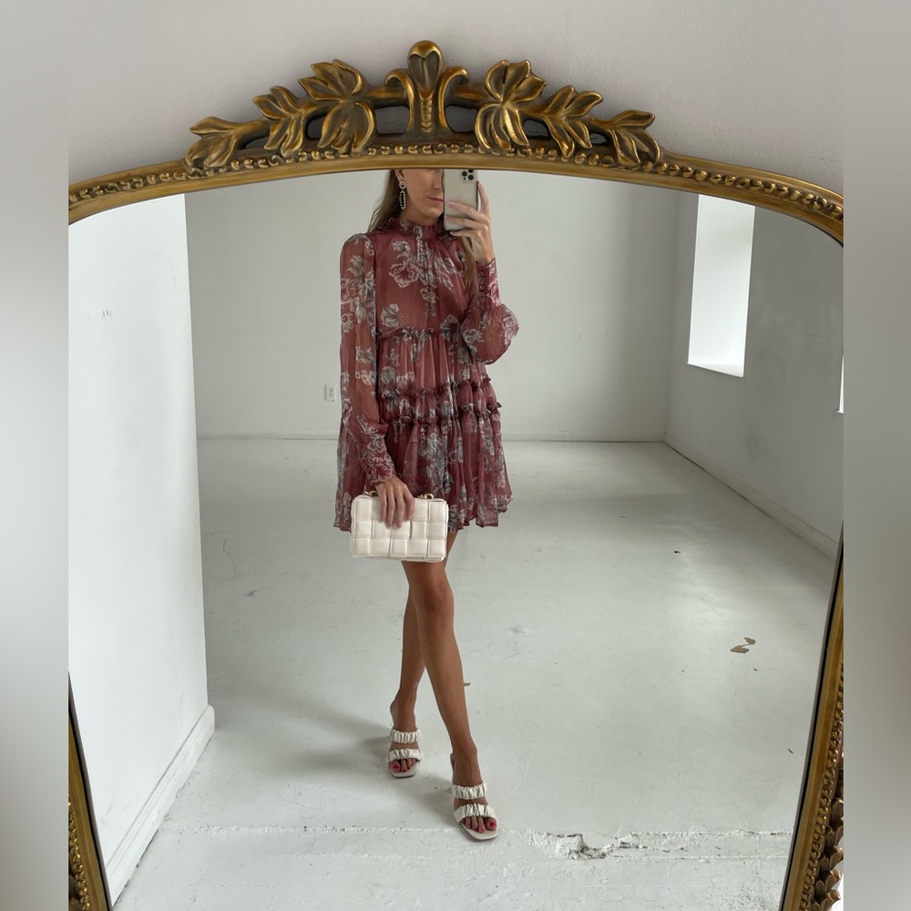 NWT En Saion floral long-sleeve dress